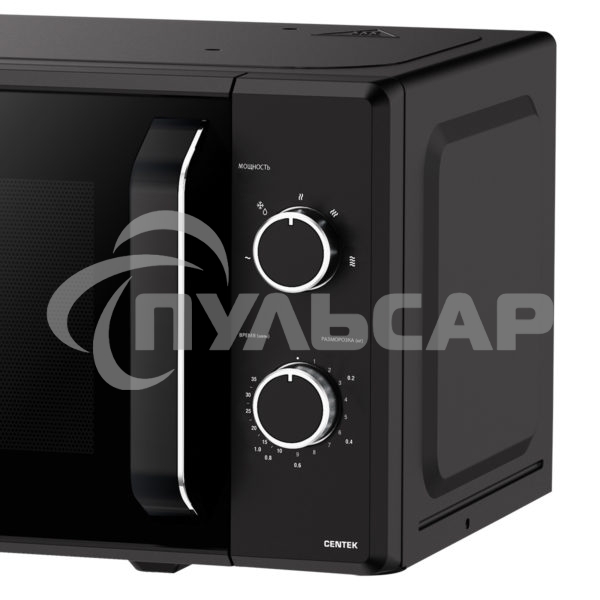 Микроволновая печь Centek CT-1550 черный, 20 л, 700 Вт, переключатели - поворотный механизм