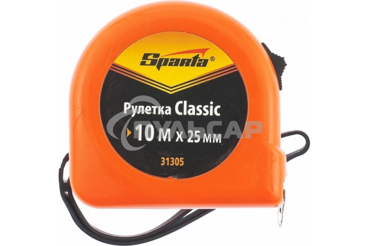 Рулетка Classic, 10 м х 25 мм, пластиковый корпус Sparta