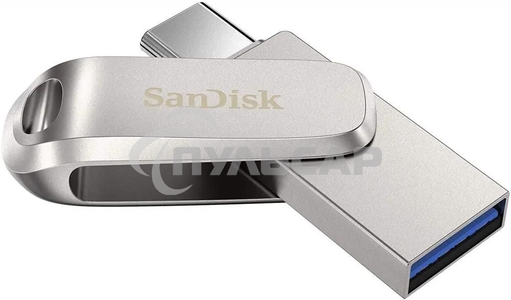 Флешка USB Sandisk Ultra Dual Luxe 32 Gb, USB 3.0, серебристый