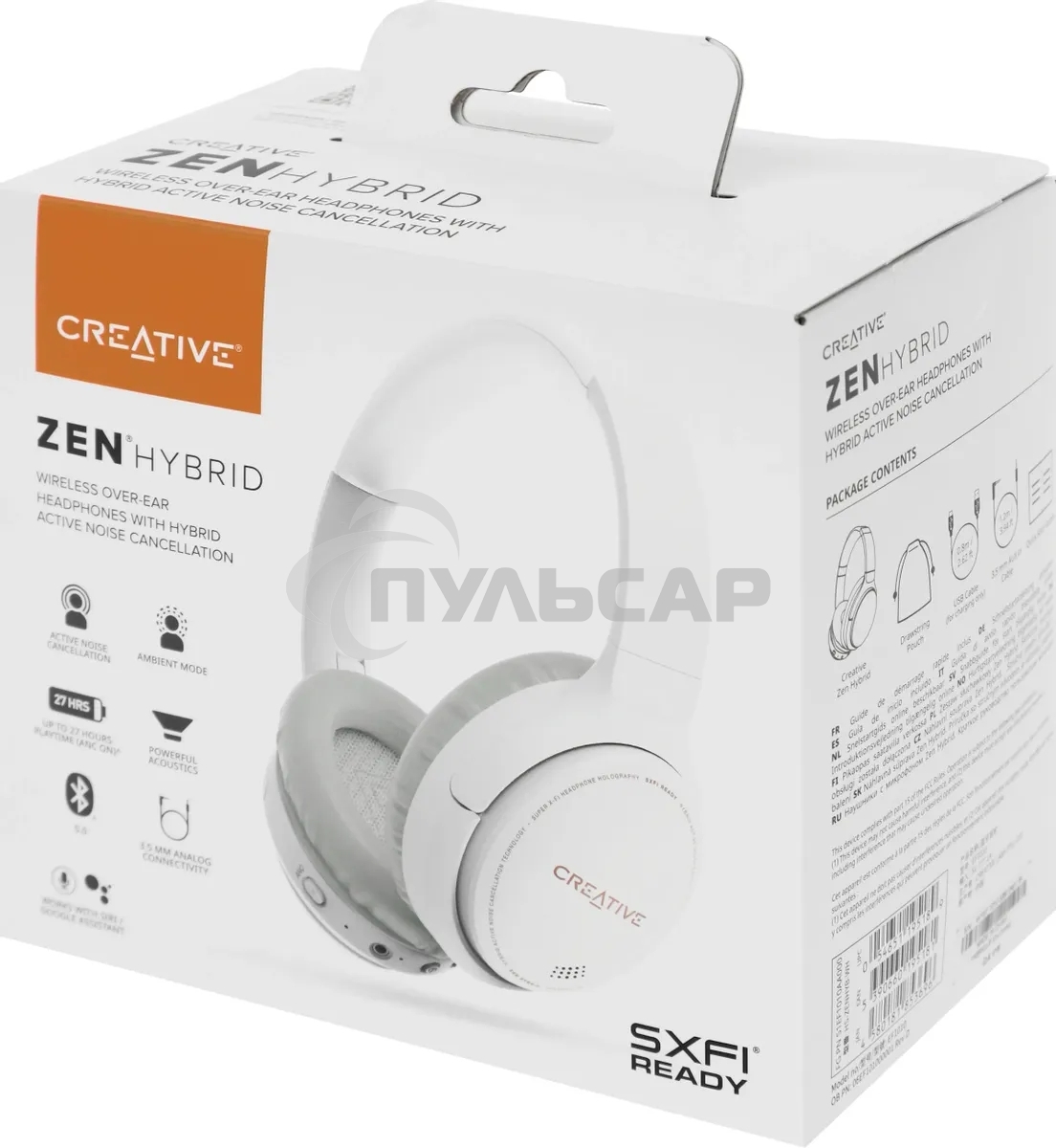 Гарнитура накладные Creative Zen Air Hybrid белый беспроводные bluetooth оголовье