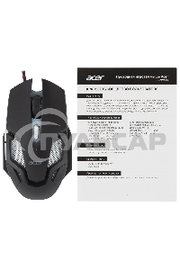 Мышь проводная Acer OMW125 черный оптическая (3200dpi) USB (6but)