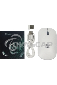 Мышь беспроводная Raskat M003WR белый, 2400 dpi, радиоканал, Bluetooth, USB, кнопки - 3