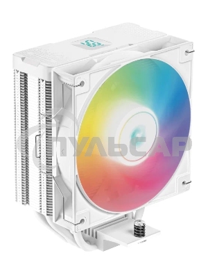 Кулер для процессора DEEPCOOL AG400 DIGITAL WH ARGB белый, 120 мм, алюминий/медь, 2100 об/мин, 31.6 дБ, 4 pin, 220 Вт, 152.7 мм