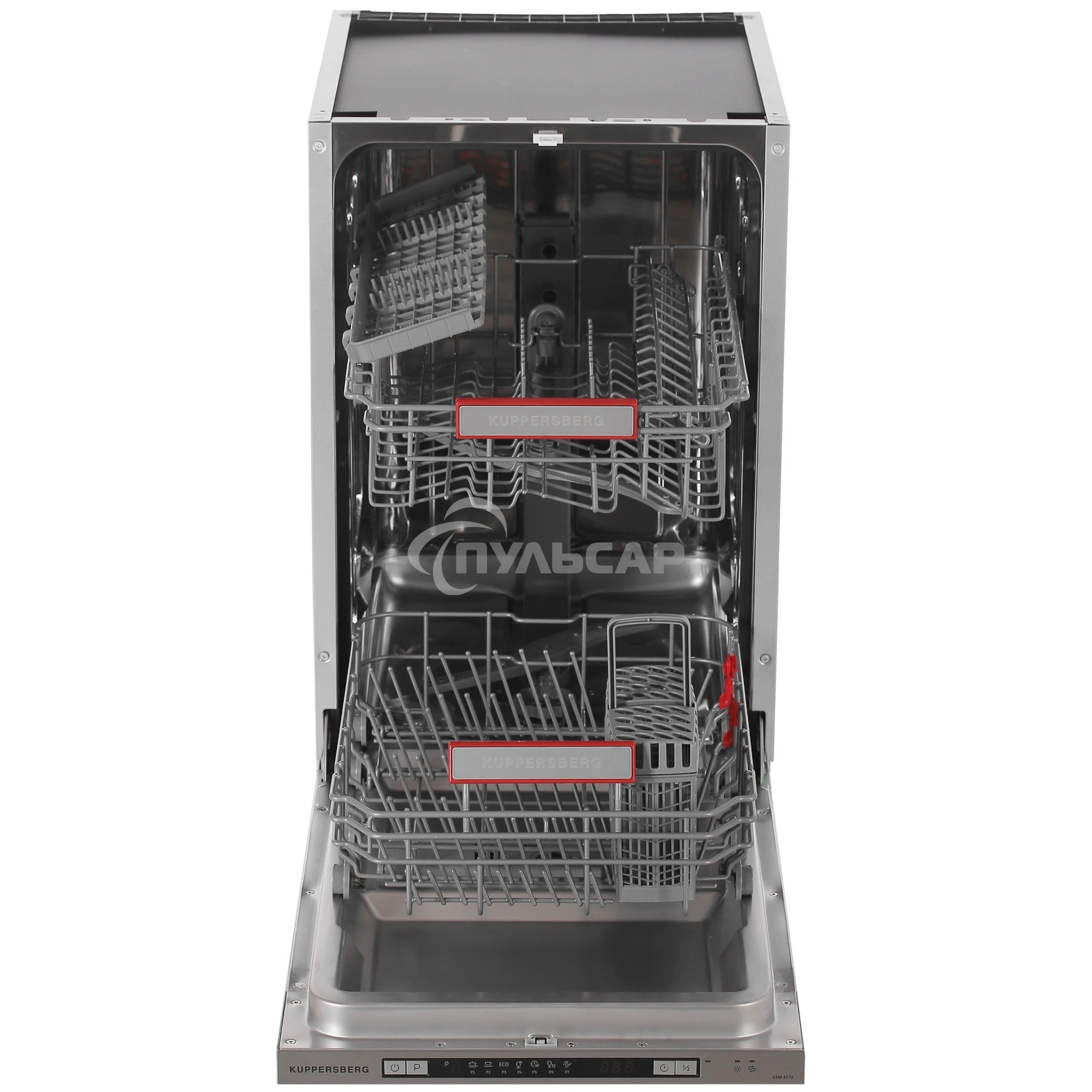 Встраиваемая посудомоечная машина Kuppersberg GSM 4572, серебристый, 44.8 см, 9 компл., 49 дБ, класс A++
