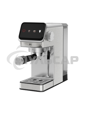 Кофеварка рожковая BQ CM7003 серебристый, исп. кофе - молотый, 1,2 л, 1350 Вт, 20 бар