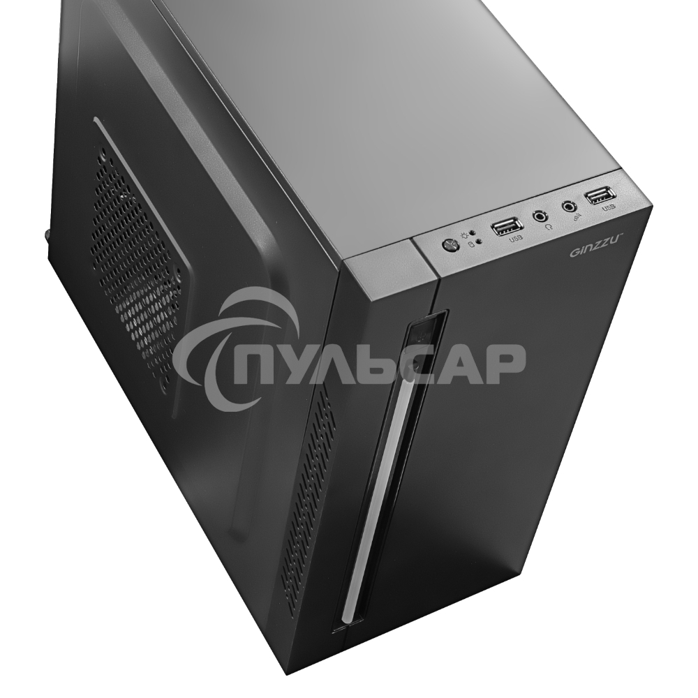 Компьютерный корпус Ginzzu D350 2*USB 2.0,AU RGb w/o PSU