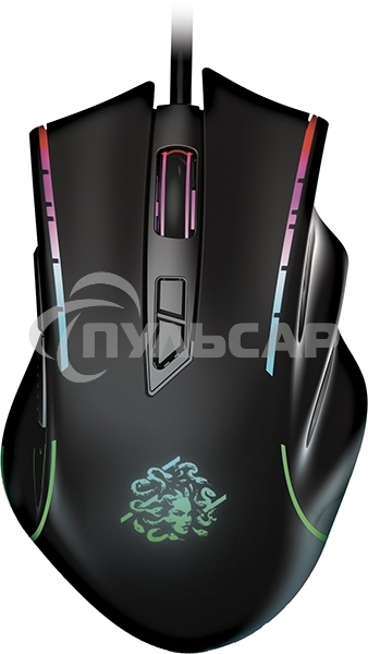 Мышь проводная Qumo Medusa M81 черный, 3200 dpi, USB, кнопки - 7