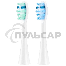 Сменные насадки к зубной электрической щетке Galaxy Line GL4992, белый, мягкая жесткость щетины, 2 сменных насадки-щетки, 2 защитных колпачка
