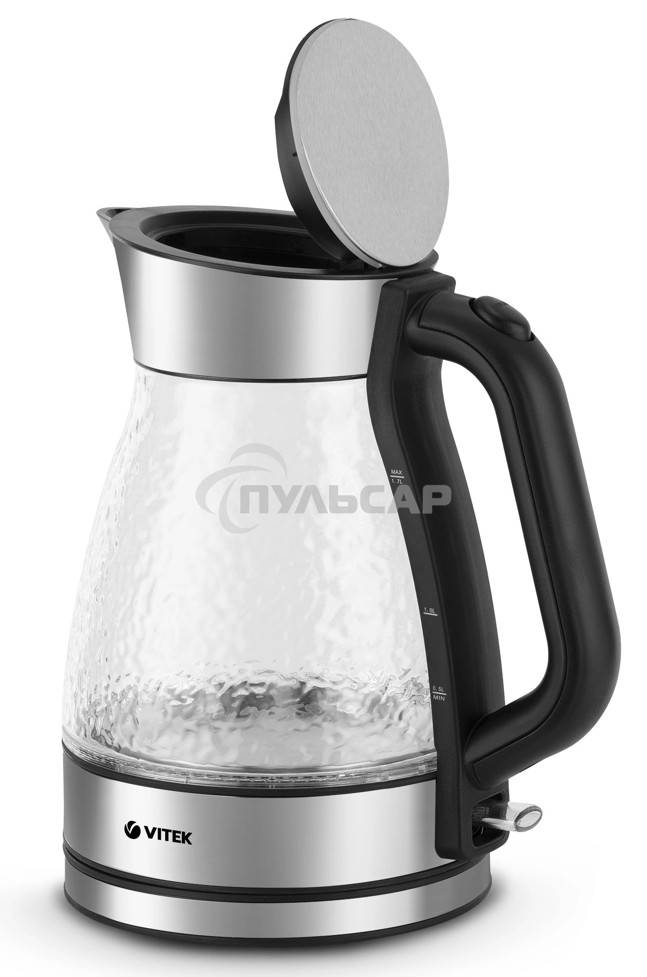 Чайник электрический Vitek VT-8808 1.7л. 2200Вт разноцветный корпус: стекло/металл