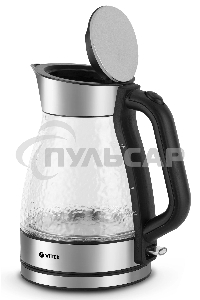 Чайник электрический Vitek VT-8808 1.7л. 2200Вт разноцветный корпус: стекло/металл