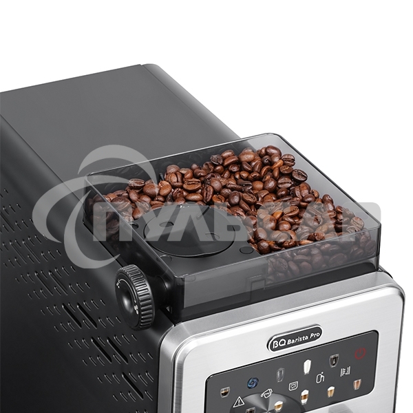 Кофемашина автоматическая BQ CM9003 серебристый/черный, исп. кофе - зерновой, 2 л, 1450 Вт, 15 бар