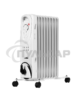 Обогреватель масляный AC ELECTRIC AOH/BM-11BW 2200 (11 секций) белый, 2200 Вт, 27 м2, термостат