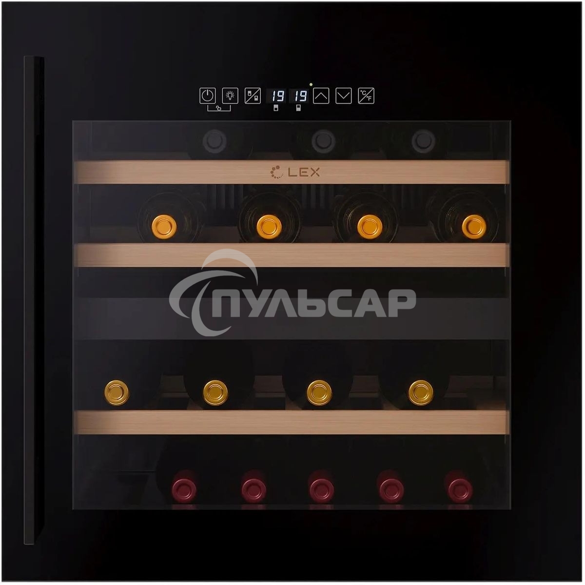 Винный шкаф LEX LWD6036BL dual zone S 1-нокамерн. черный стекло (CHAT500009)