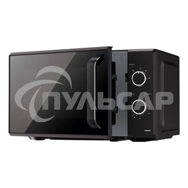 Микроволновая печь Centek CT-1550 черный, 20 л, 700 Вт, переключатели - поворотный механизм