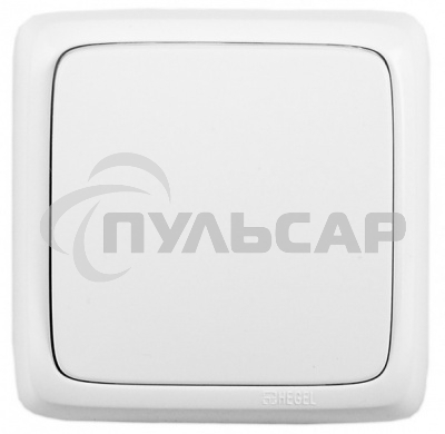 Переключатель HEGEL ВА10-163 одноклавишный наружный с изоляционной пластиной белый 10А