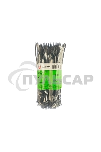 Нейлоновые стяжки FORTISFLEX КСС 3х150 черный 100 штук 49408