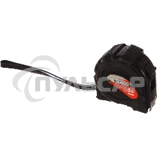 Рулетка Matrix, 3 м х 16 мм, обрезиненный корпус, черный