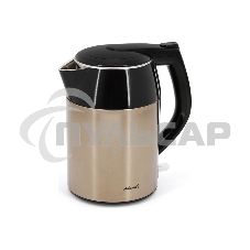 Чайник электрический Atlanta ATH-2446 1,8л, нержавейка, черный, двухстенный Чайник электрический Atlanta ATH-2446 1,8л, нержавейка, черный, двухстенный