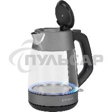 Чайник электрический Polaris PWK1760CGL графит, 1,7 л, 2150 Вт, стекло