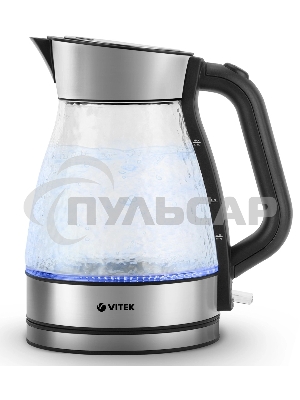 Чайник электрический Vitek VT-8808 1.7л. 2200Вт разноцветный корпус: стекло/металл