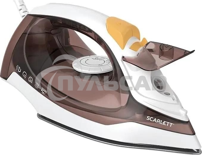 Утюг Scarlett SC-SI30K47, 2200Вт, коричневый/белый