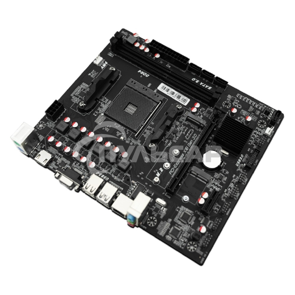 Материнская плата CBR A320M, AM4, AMD A320, 2xDDR4, 4xSATA, 1xM.2, 1xPCIe 3.0 x16, 1xPCIe x1, 1xHDMI, 1xVGA, 1x 1Gb LAN, 2xUSB-A 2.0, 2xUSB-A 3.0, 3x3.5 мм, mATX