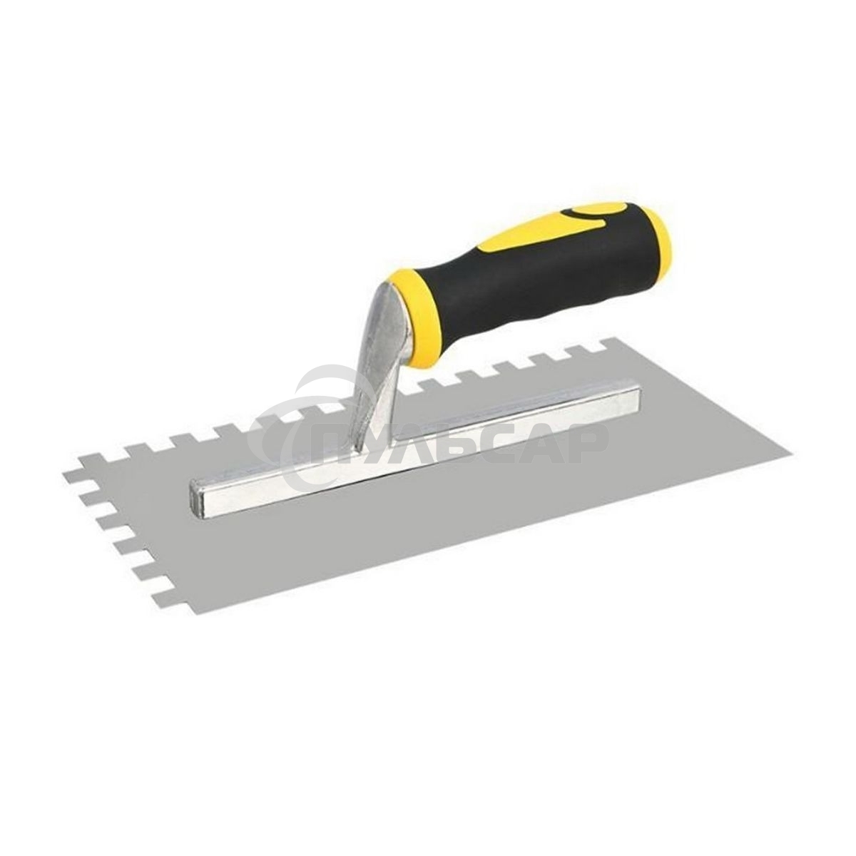 Кельма зубчатая прямоугольная Deli DL509321 280х130мм, зуб 10*10, нержавеющая сталь