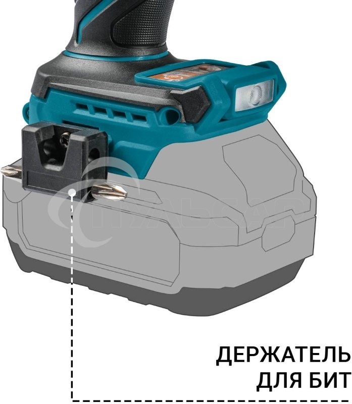 Дрель-шуруповерт Bort BAB-21X, Аккумуляторная, 18В, Без АКБ и ЗУ, Ударная