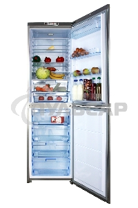 Холодильник ОРСК 177 MI металлик двухкамерный 220/160л морозилка снизу