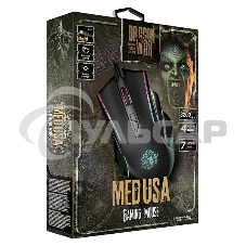 Мышь проводная Qumo Medusa M81 черный, 3200 dpi, USB, кнопки - 7