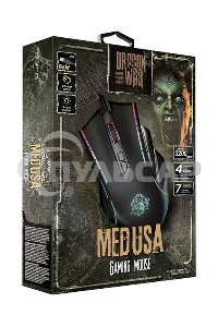 Мышь проводная Qumo Medusa M81 черный, 3200 dpi, USB, кнопки - 7