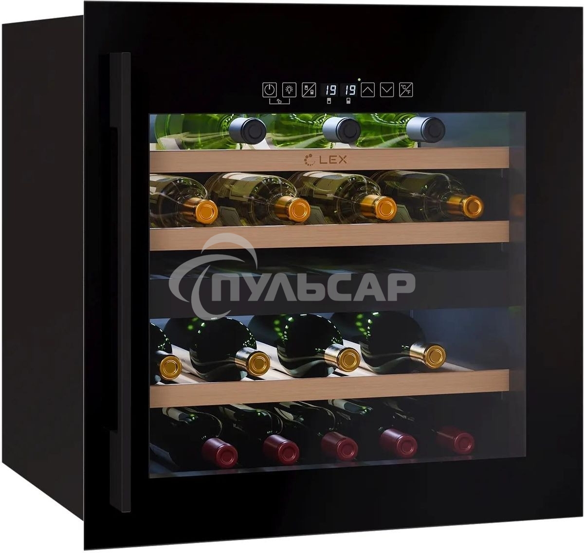 Винный шкаф LEX LWD6036BL dual zone S 1-нокамерн. черный стекло (CHAT500009)