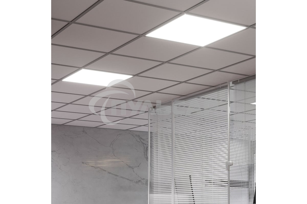 Светильник светодиодный универсальный Gauss LED ДВО 30 Вт MiR 3000 Лм 5000К 588х588х50 мм IP40 Грильято матовый планки