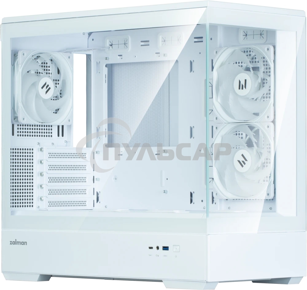 Компьютерный корпус ZALMAN P30 V2, MATX, белый, WINDOW, 2x3.5