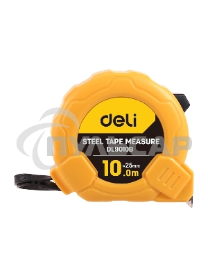 Рулетка Deli DL9010B 10м*25мм Метрическая. Корпус ударопрочный, компактный.