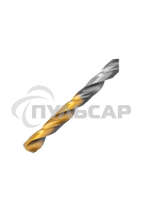 Сверло спиральное по металлу Denzel 4,5 x 80мм, Р6М5, Golden Tip