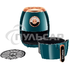 Аэрогриль Hyundai HYF-3553 1350Вт темно-зеленый/золотистый