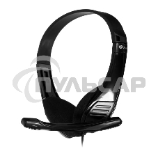 Наушники с микрофоном Oklick HS-M150 черный 2.2м накладные оголовье (NO-003N)