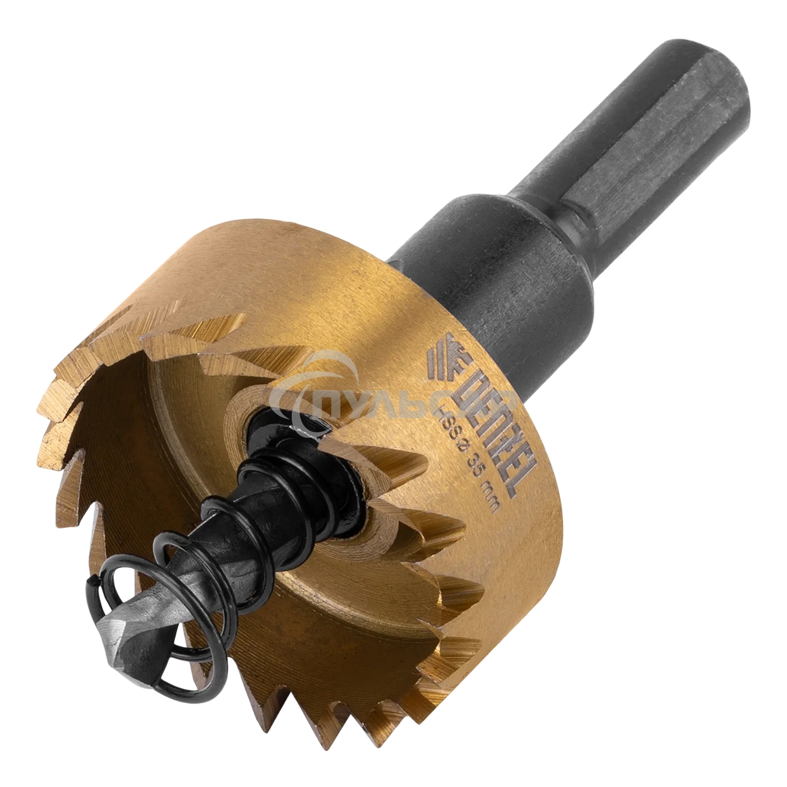 Коронка по металлу Denzel HSS, 35 мм, нитридтитановое покрытие