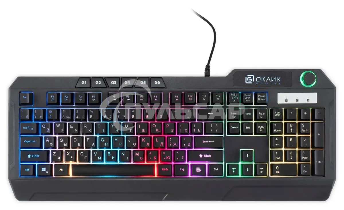 Клавиатура проводная Oklick 715G (1680657), USB, черный