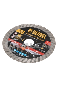 Диск алмазный отрезной Denzel ф125 х 22,2 мм, Турбо, сухое резание, HWD92