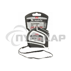 Рулетка Matrix Autostop, 5 м х 19 мм, двухкомпонентный корпус, автоматическая фиксация, PRO