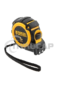 Рулетка 5м х 19мм, автоматич. фиксац., нейлон. покрытие, магнит. зацеп, двухстор. разметка Denzel
