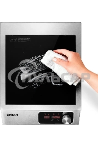 Плита Индукционная Kitfort КТ-143 серебристый/черный стеклокерамика (настольная)