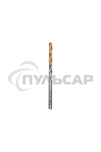 Сверло спиральное по металлу Denzel 4,5 x 80мм, Р6М5, Golden Tip