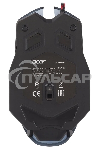 Мышь проводная Acer OMW125 черный оптическая (3200dpi) USB (6but)