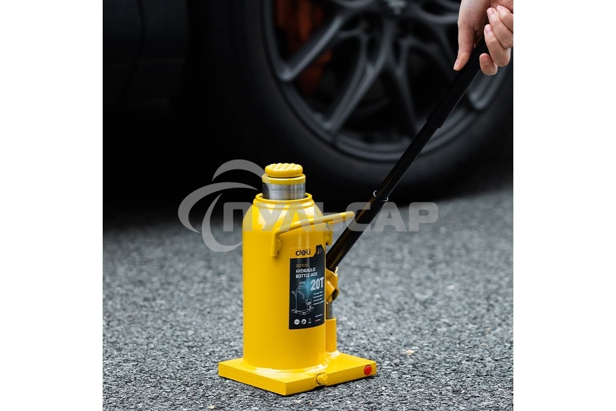 Домкрат бутылочный гидравлический Deli DQ71020 макс.грузоподъемность 20 т