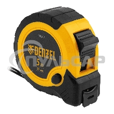 Рулетка 5м х 19мм, двухкомп. корпус, кнопка-пауза Denzel