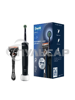 Зубная щетка электрическая Oral-B Vitality Pro черный с бритвой мужской Gillette Fusion 5 Proglide черный