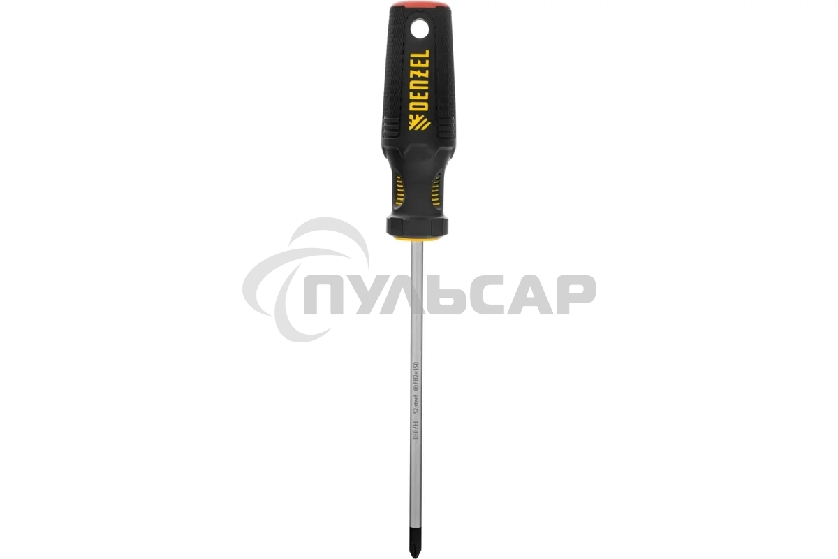 Отвертка Denzel PH2х150 мм, S2, 3к рукоятка
